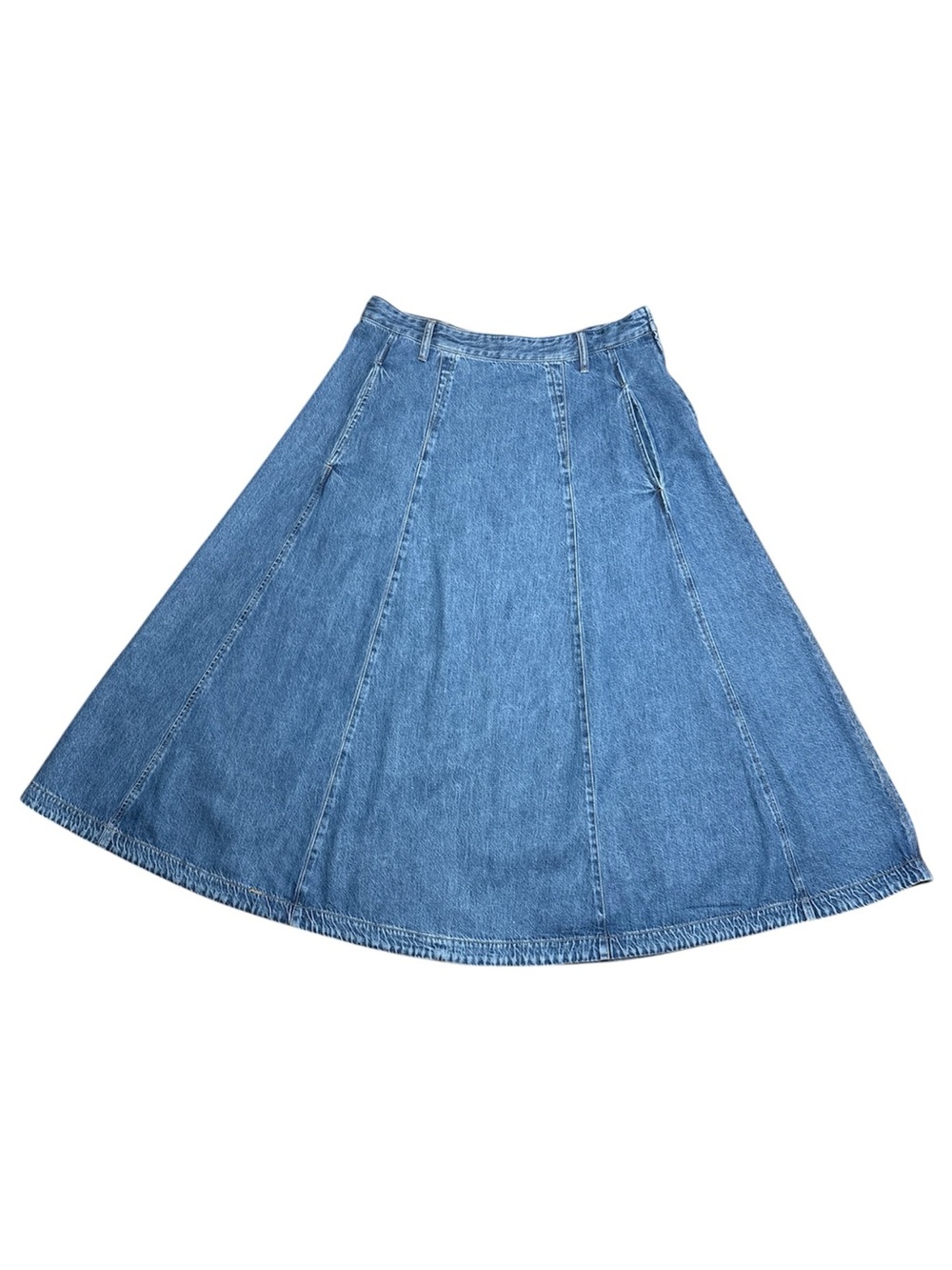 Madewell Airy Denim Edition Midi Skirt In Sz 31